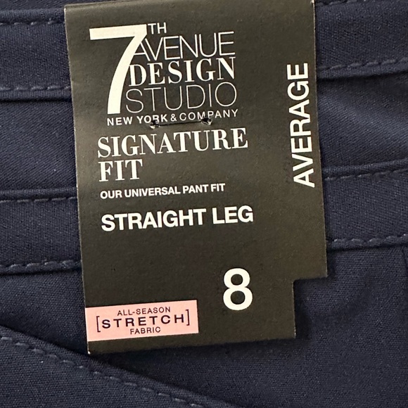 *NEW NY&Co Women’s Signature Fit Straight Leg Navy Trousers (Size 8) - Picture 5 of 10